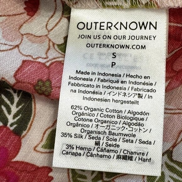 Outerknown Women's Button Up Long Sleeve Shirt‎ Floral Multicolor Organic Cotton - Picture 11 of 14